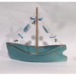 Ceramic Turquoise Boat Large