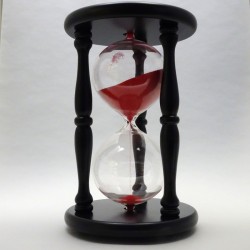 Black Wooden Hourglass 30'